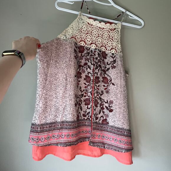 Maurices White / Pink Halter Tank Top Size Large - Picture 7 of 11